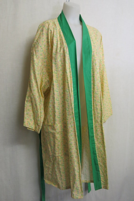 Cotton Kimono Robe Short Kimono Housecoat Houseco… - image 9