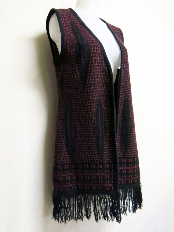 Cardigan Sweater Vest Fringe Tunic Cardigan Sweat… - image 2