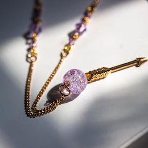 fractal shards | shikon jewel inspired earrings & necklace | inuyasha | elegant | dangle | lavender