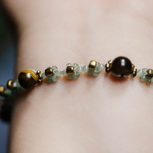 Oakfather's Blessing - Halsin | handmade bracelet | druid themed | BG3 inspired | Daisy Bead Bracelets | tiger's eye