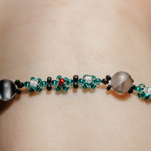 Torrential - Dan Heng | Honkai Star Rail | inspired beaded flower bracelets | seed bead | glass | pearl
