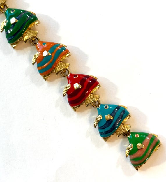 Vintage Kenneth Jay Lane KJL Enameled Tropical An… - image 5