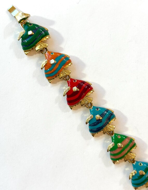 Vintage Kenneth Jay Lane KJL Enameled Tropical An… - image 8