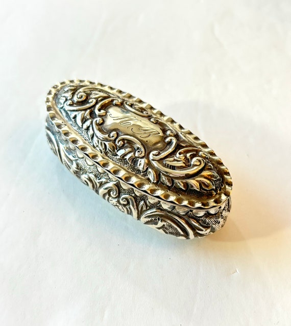 Antique Victorian Sterling Silver Jewelry Casket … - image 2