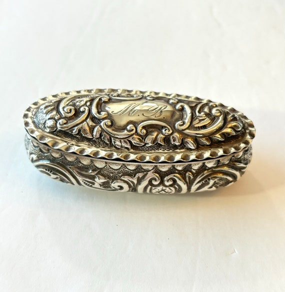Antique Victorian Sterling Silver Jewelry Casket … - image 9