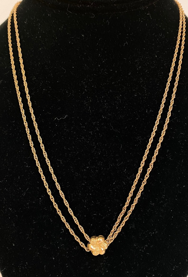 Vintage Victorian Repousse Slide Chain Necklace Antique Gold Etsy