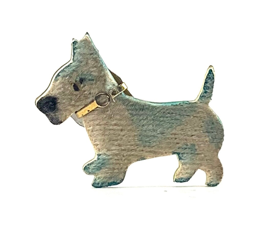 Barre De Cravate Vintage - Clip Pendentif Chien Scotty - Style Rétro AKC CKC HKC