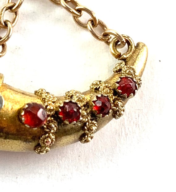 Vintage Victorian Enamel Lariat Necklace Jeweled … - image 6
