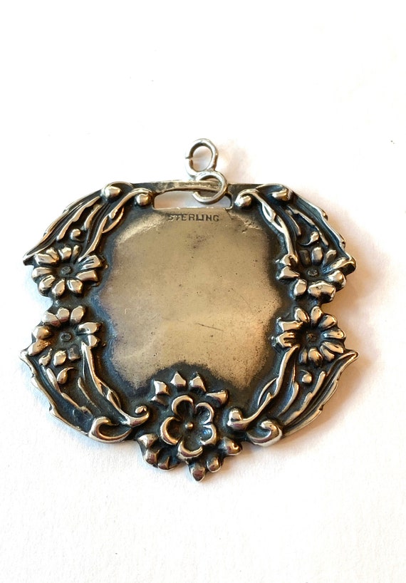 Antique Sterling Silver Luggage Tag Vintage Victor