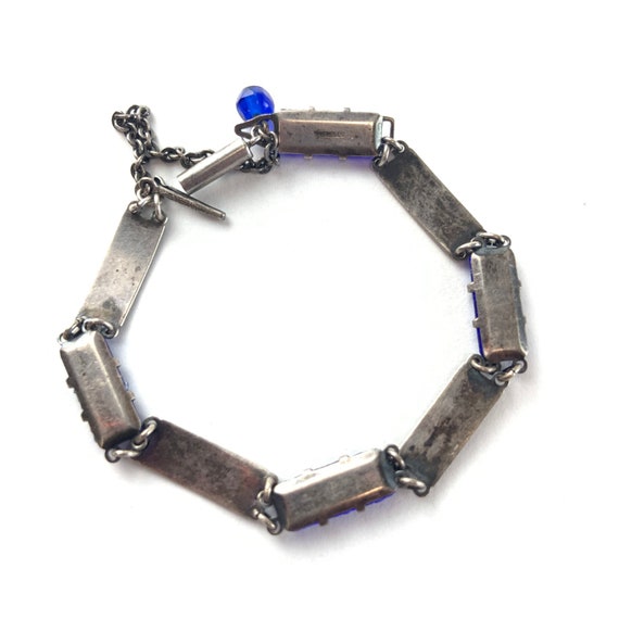 Antique Art Deco Sterling Silver Bracelet Vintage… - image 5