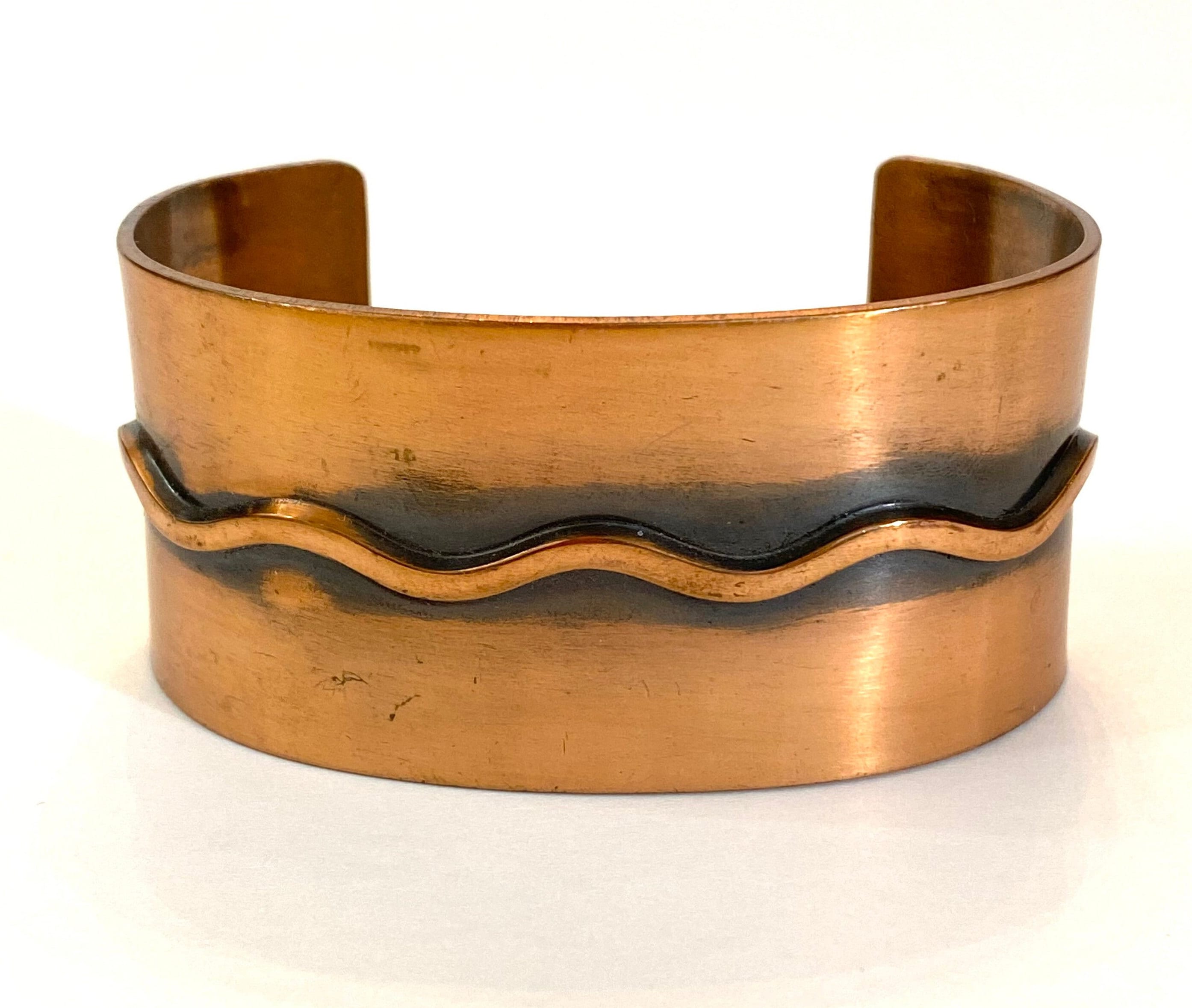 USA Vintage 60s 70s COPPER DECO BANGLE - バングル・リストバンド
