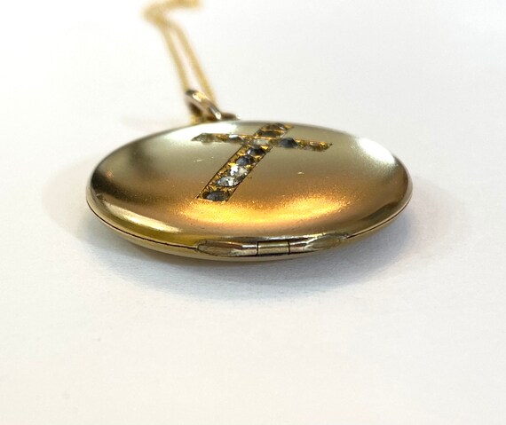 Vintage Gold Filled Photo Locket Necklace Antique… - image 7