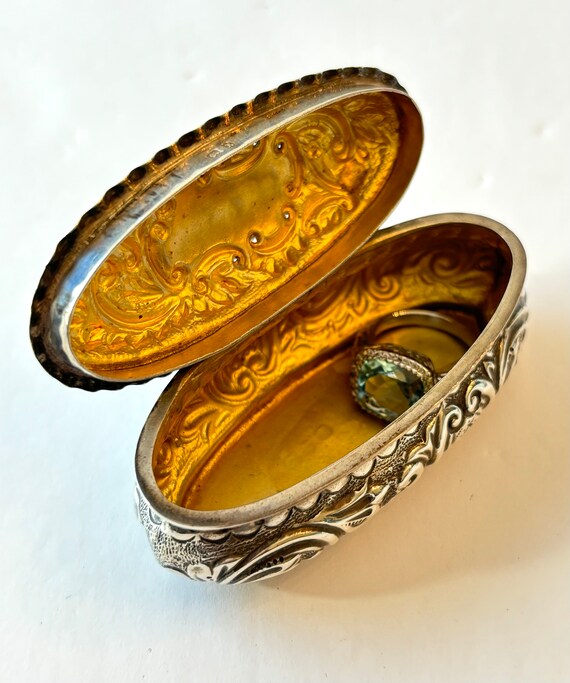 Antique Victorian Sterling Silver Jewelry Casket … - image 10