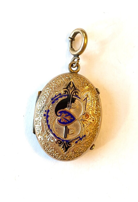 Antique Victorian Enamel Photo Locket 