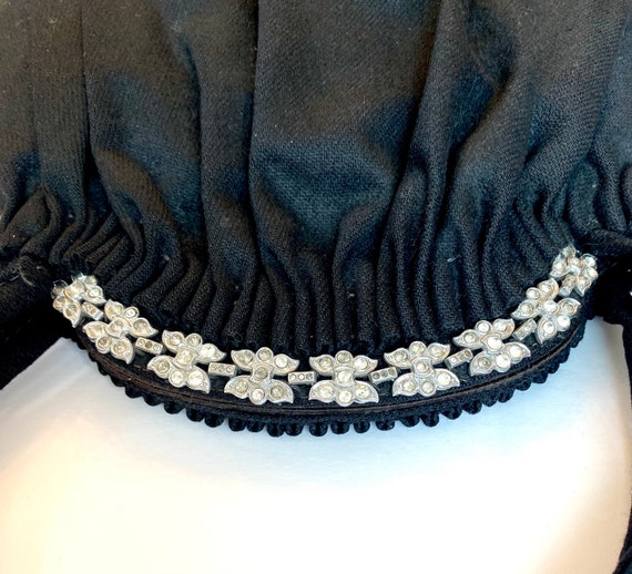 Vintage Black 1940s Purse Wedding Handbag Bridal … - image 8