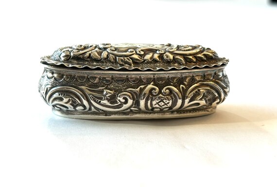 Antique Victorian Sterling Silver Jewelry Casket … - image 5