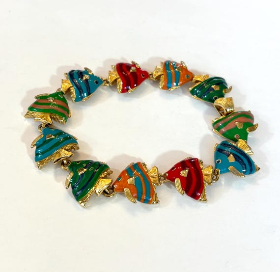 Vintage Kenneth Jay Lane KJL Enameled Tropical An… - image 7