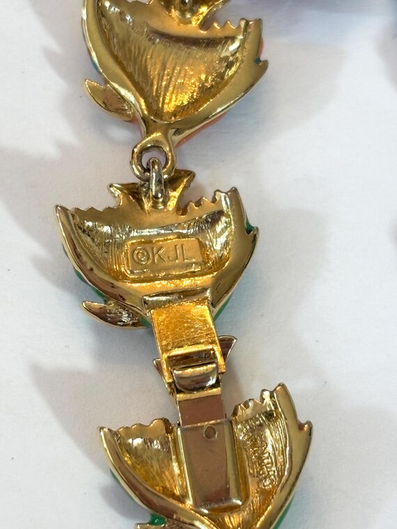 Vintage Kenneth Jay Lane KJL Enameled Tropical An… - image 10