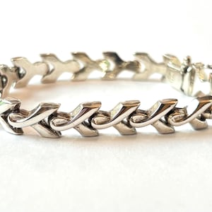 Vintage Italy Sterling Silver Bracelet FMC Italian 925 Chain Link Bracelet Estate Jewelry Gift for Women