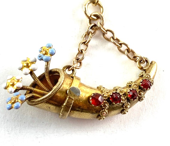 Vintage Victorian Enamel Lariat Necklace Jeweled … - image 4