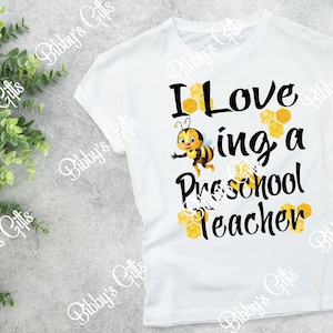 Bee-ing a Preschool Teacher-School-PNG-Digital Download-Sublimation-Elementary-Education-Honey-Honey Comb-Bug-Love-Shirt-Education-Insect