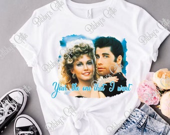 Grease-Your the one that I want-PNG-Digital Download-Sublimation-Movies-Holiday-Acting-Actor-Musical-Shirt-Love-Song-Lighting-John