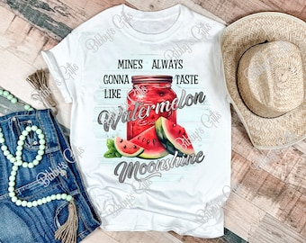 Watermelon Moonshine-PNG-Digital Download-Sublimation-Music-Country-Songs-Shirt-Western-Cowboy-Rodeo-Ladies-Mason Jar-Silver Metallic-Slice