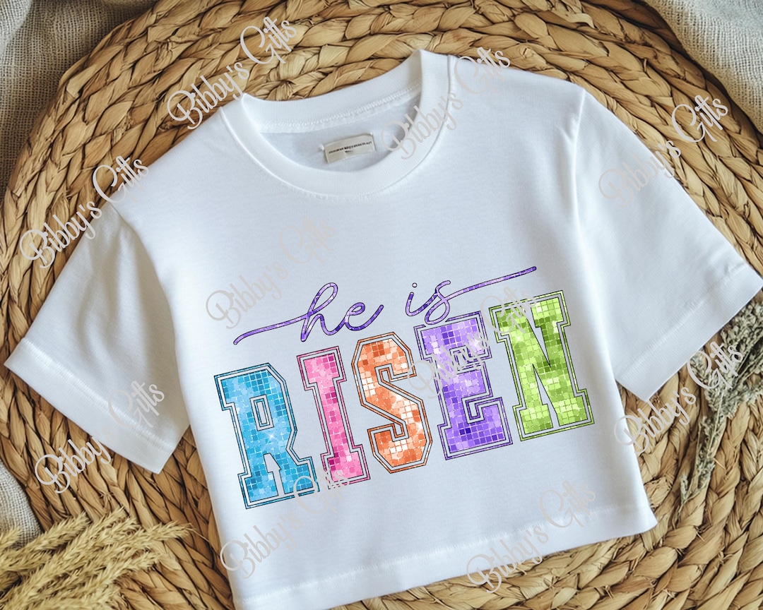 HE IS RISEN W/BLING TEE main image 1
