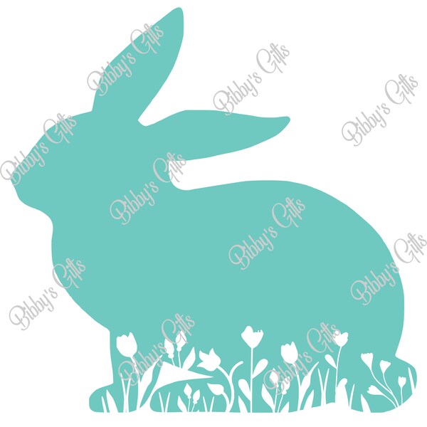 Bunny Floral Cut Out-PNG-Digital Download-Sublimation-Holiday-Ears-Shirt-Season-Rabbit-Easter-SVG-Clipart-Peeps-Children-Girls-Monogram