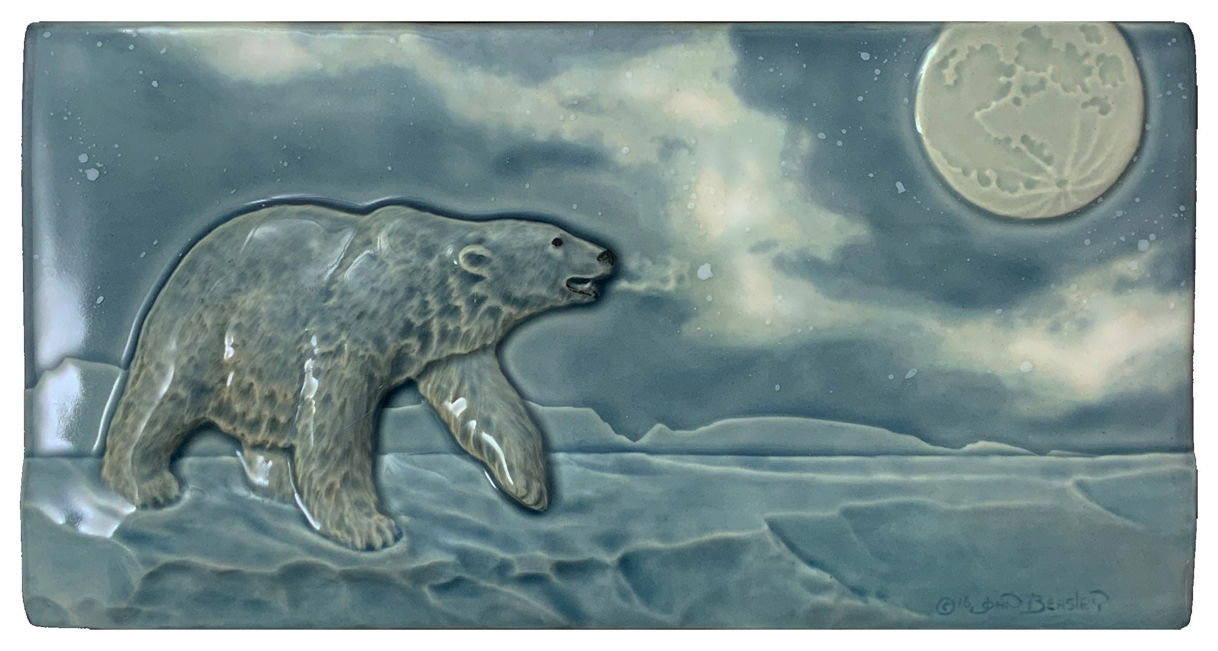 Polar Bear Decorative Ceramic Wall Art Tile 8x8 Polar Bear Decorative Ceramic Wall Art Tile 8x8