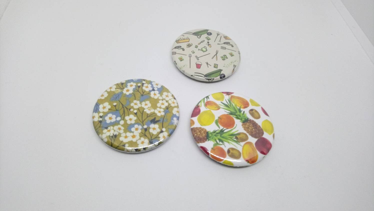 Lot 3 Magnets 37mm Pour Frigo