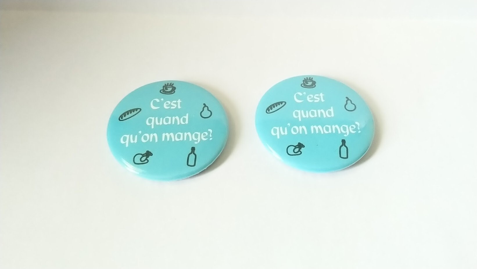 Magnet 37mm Frigo C'est Quand Qu'on Mange ?