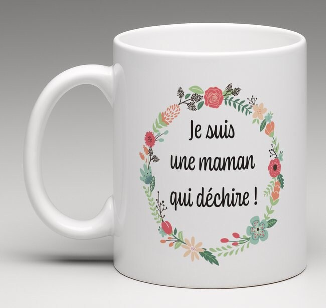 Mug en Céramique Maman Qui Déchire 