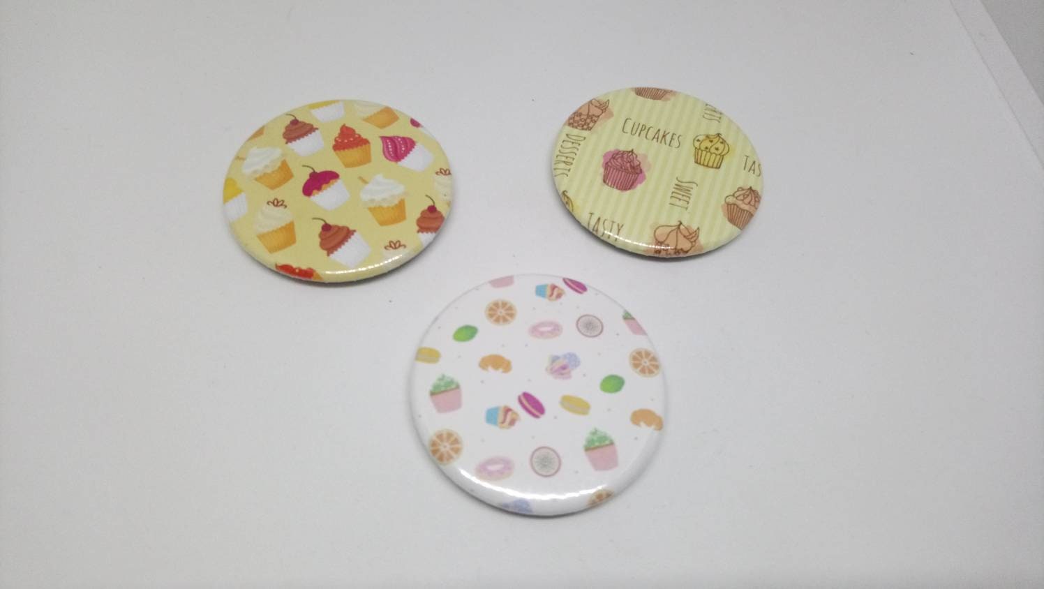 Lot 3 Magnets 37mm Pour Frigo