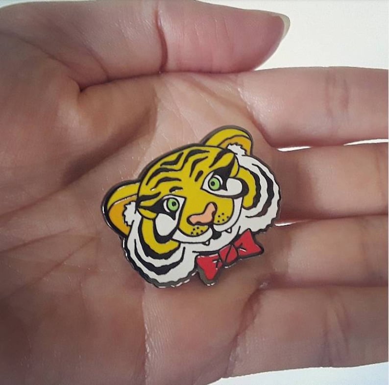 Hap-E-Co Tiger Enamel Pin