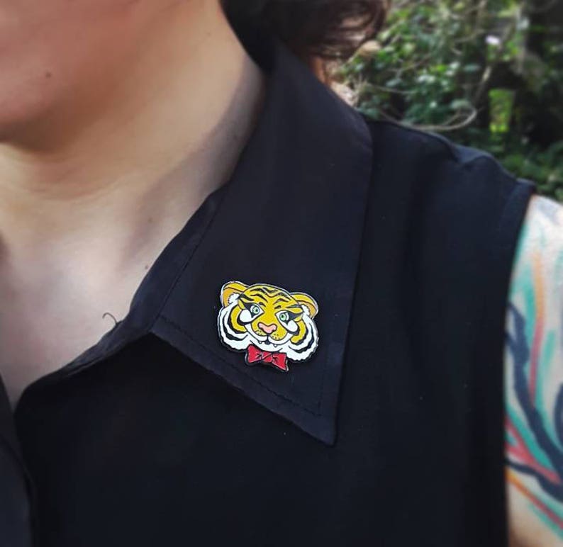 Hap-E-Co Tiger Enamel Pin