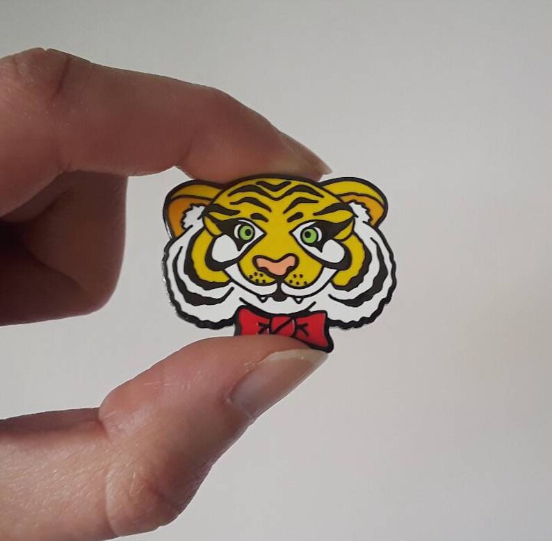 Hap-E-Co Tiger Enamel Pin