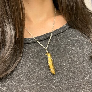 Boho Minimalist Wire Wrapped Quartz Point Pendant Necklace, Silver Wire Wrap, Gold Gemstone Necklace, Minimal, Simple, Hippie, Festival,Gift