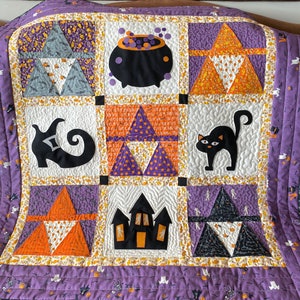 Halloween Quilt Pattern: Witch Party Beginner Project (PDF Pattern)