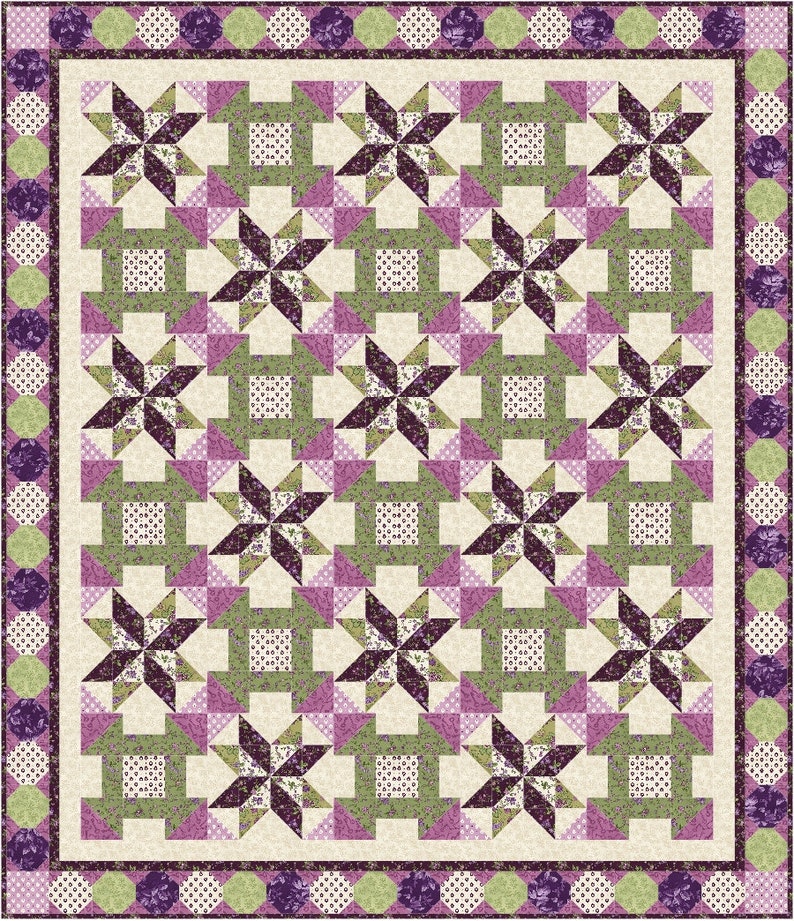 Quilt Pattern Nightshade Maywood Studio Aubergine Purple Etsy