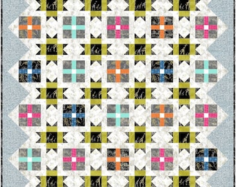 Sprinkle Happiness Quilt Anleitung: Scrappy Modernes Design (PDF)
