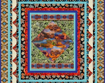 Southwest Quilt Pattern: Homestead Medallion Design (PDF Pattern)