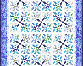 Moderne Batik Quilt Anleitung, Patchwork PDF Anleitung