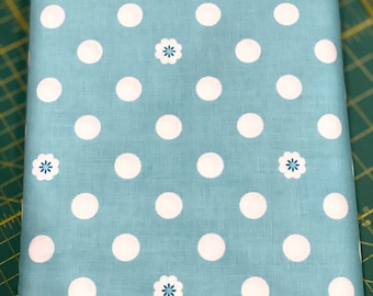 Light Blue Polka Dot Fabric: Riley Blake Hello Lovely Collection