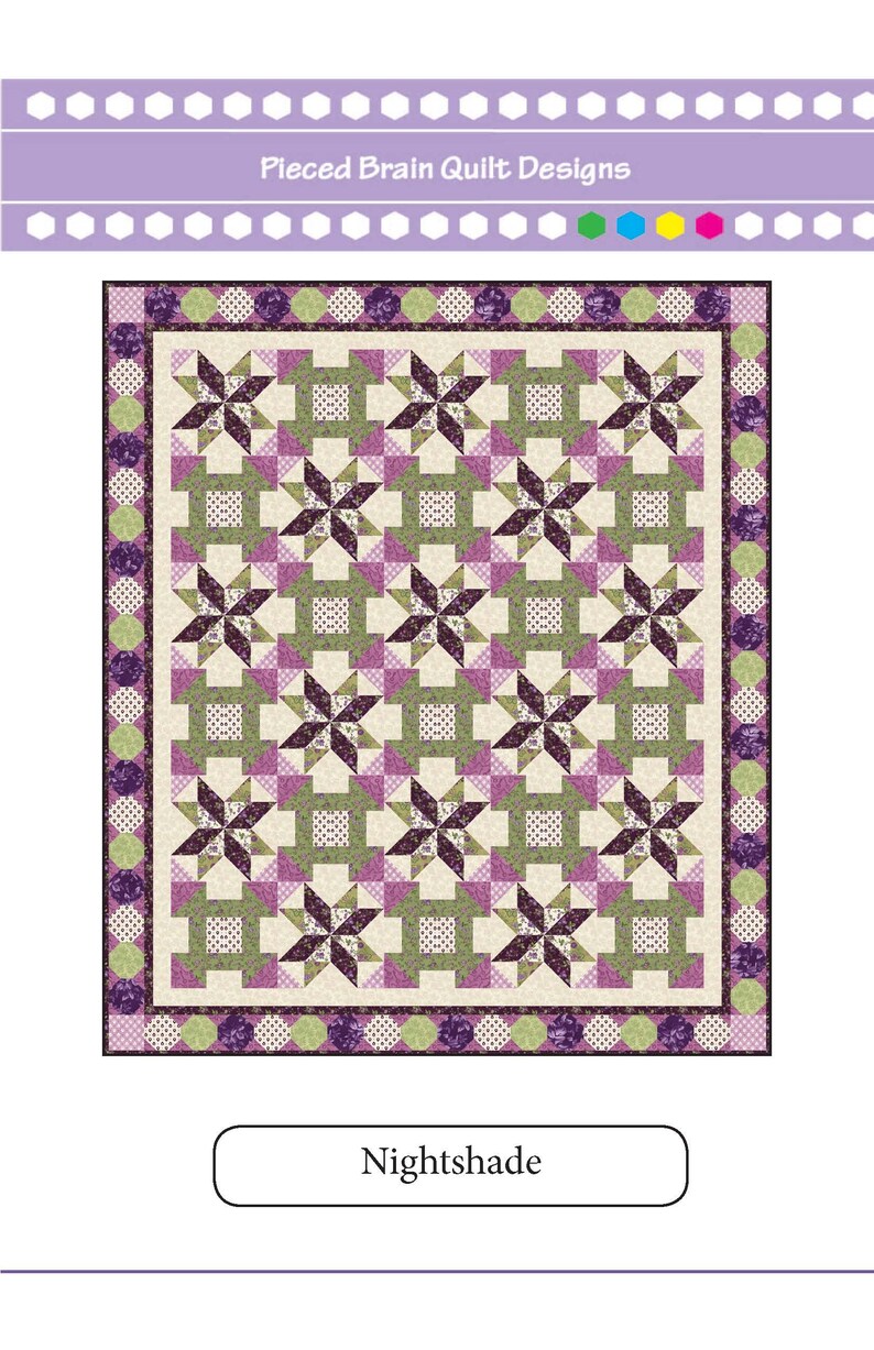 Quilt Pattern Nightshade Maywood Studio Aubergine Purple Etsy