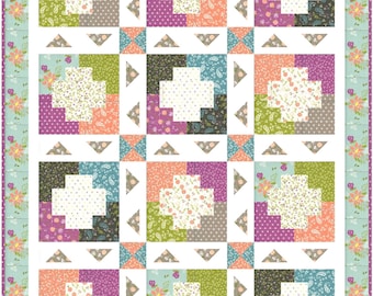 Modern Patchwork Quilt throw for home decor or gift