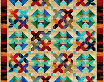Quiltpatroon sjamaanjas – stroken zuidwestelijk landschap (pdf-patroon)