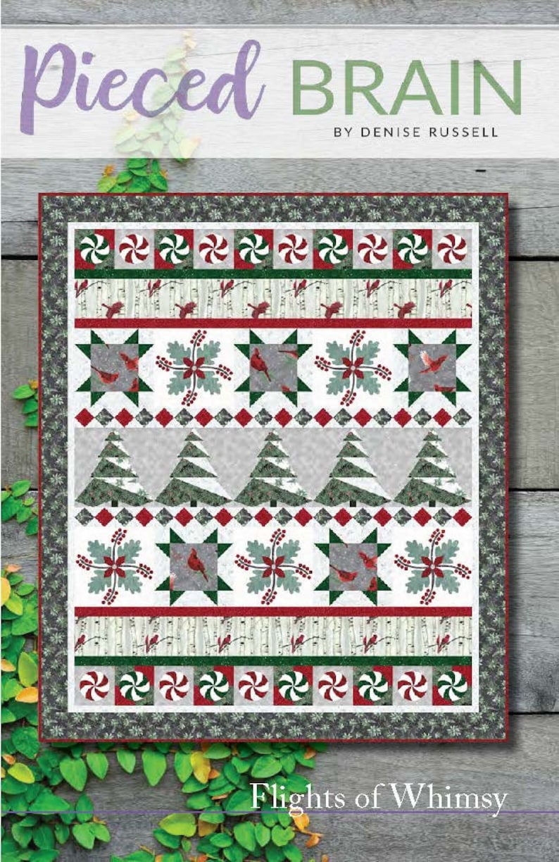 Christmas Quilt Pattern Row by Row Holidays Flights of Whimsy Etsy