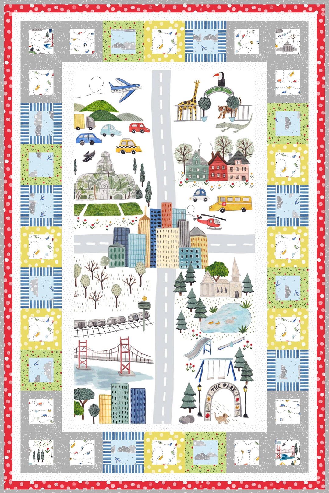 Pattern for Fabric Panel for Beginner or Experienced Quilters. Nursery ...