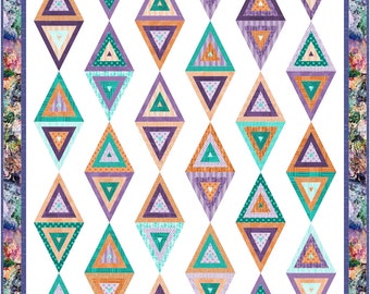 Modern Batik Quilt Pattern: Scrappy Triangles (PDF Digital Download)